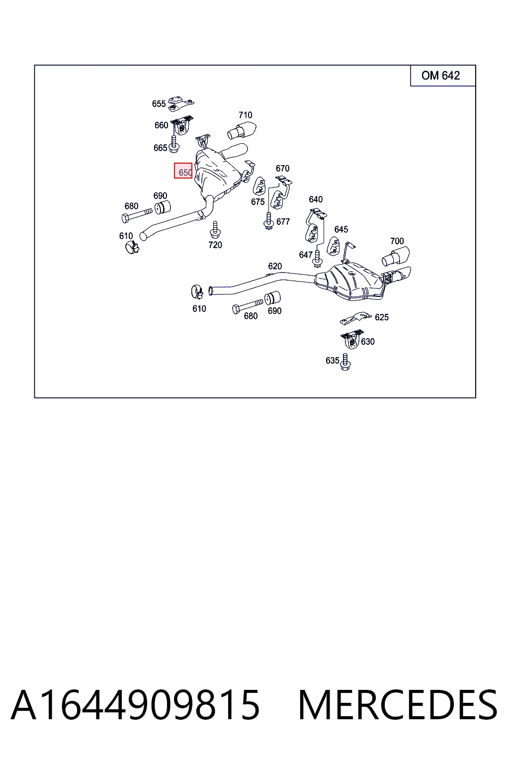 Silenciador trasero Mercedes GL SUV (X164) (2006 - 2012) precio, desde 548,86 EUR