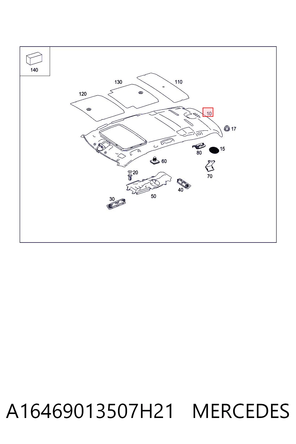 Comprar Guarnecido de techo Mercedes GL X164 a bajo precio