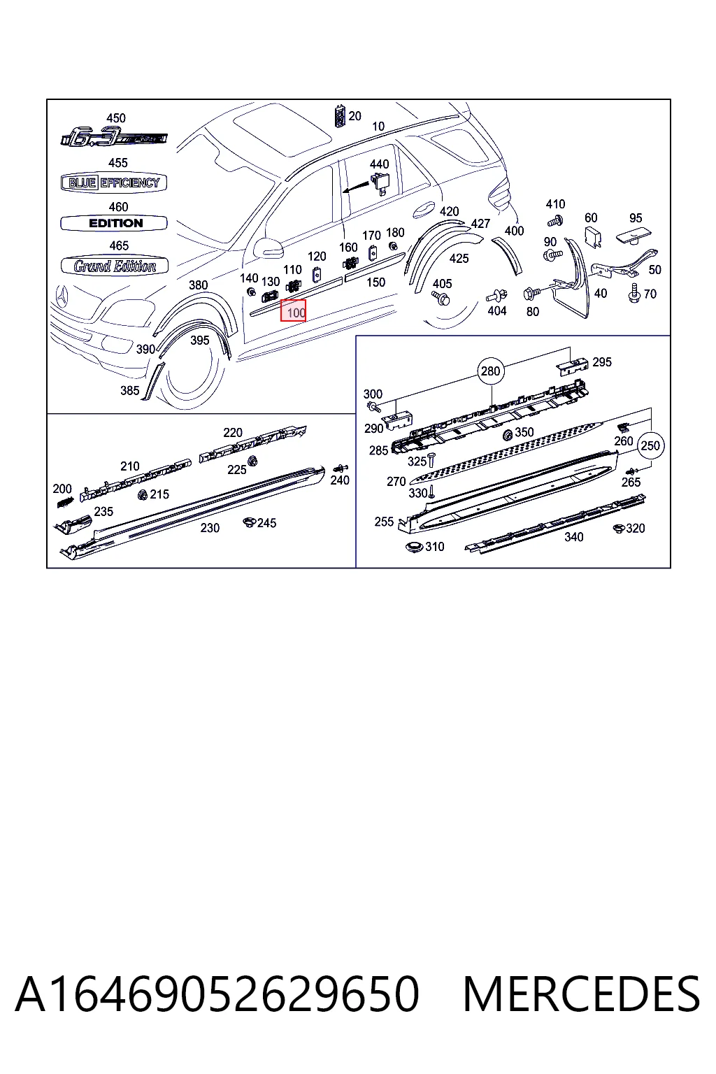 Soporte de parachoques delantero Mercedes ML/GLE SUV (W164) (2005 - 2011) precio, desde 102,85 EUR