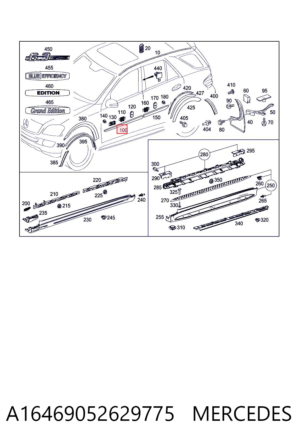  Soporte de parachoques delantero Mercedes ML/GLE 