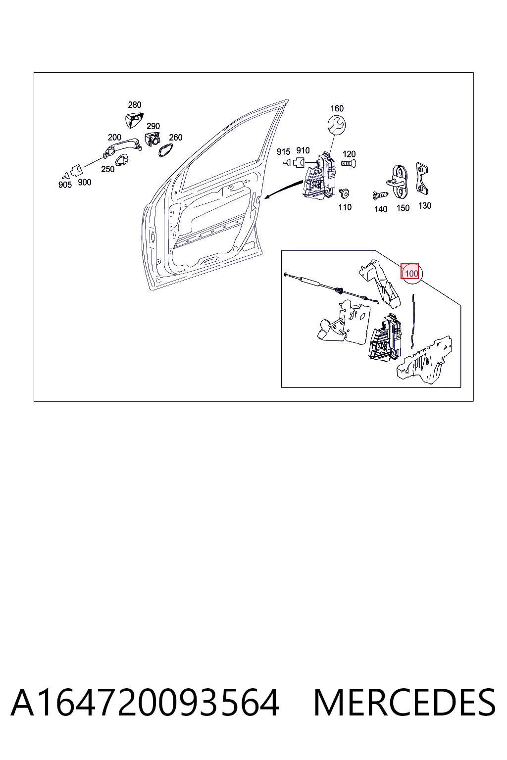 Comprar Cerradura Mercedes ML/GLE  W164