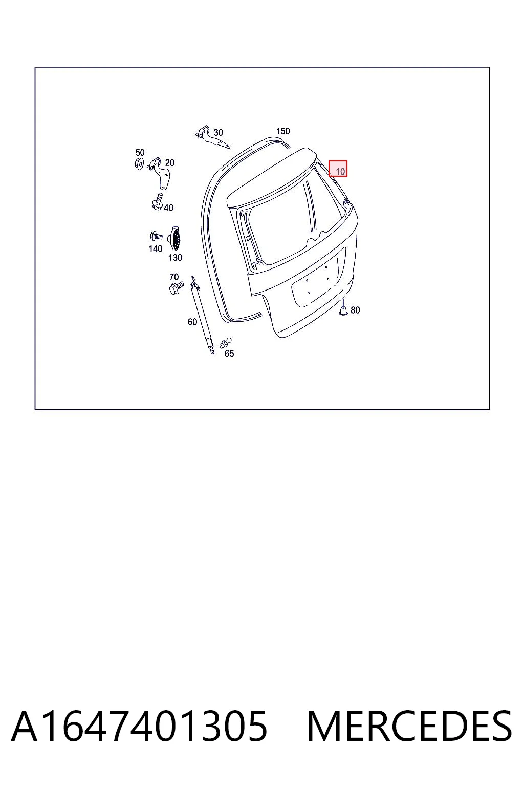 Comprar Puerta trasera del maletero (portón trasero) Mercedes GL X164 a bajo precio