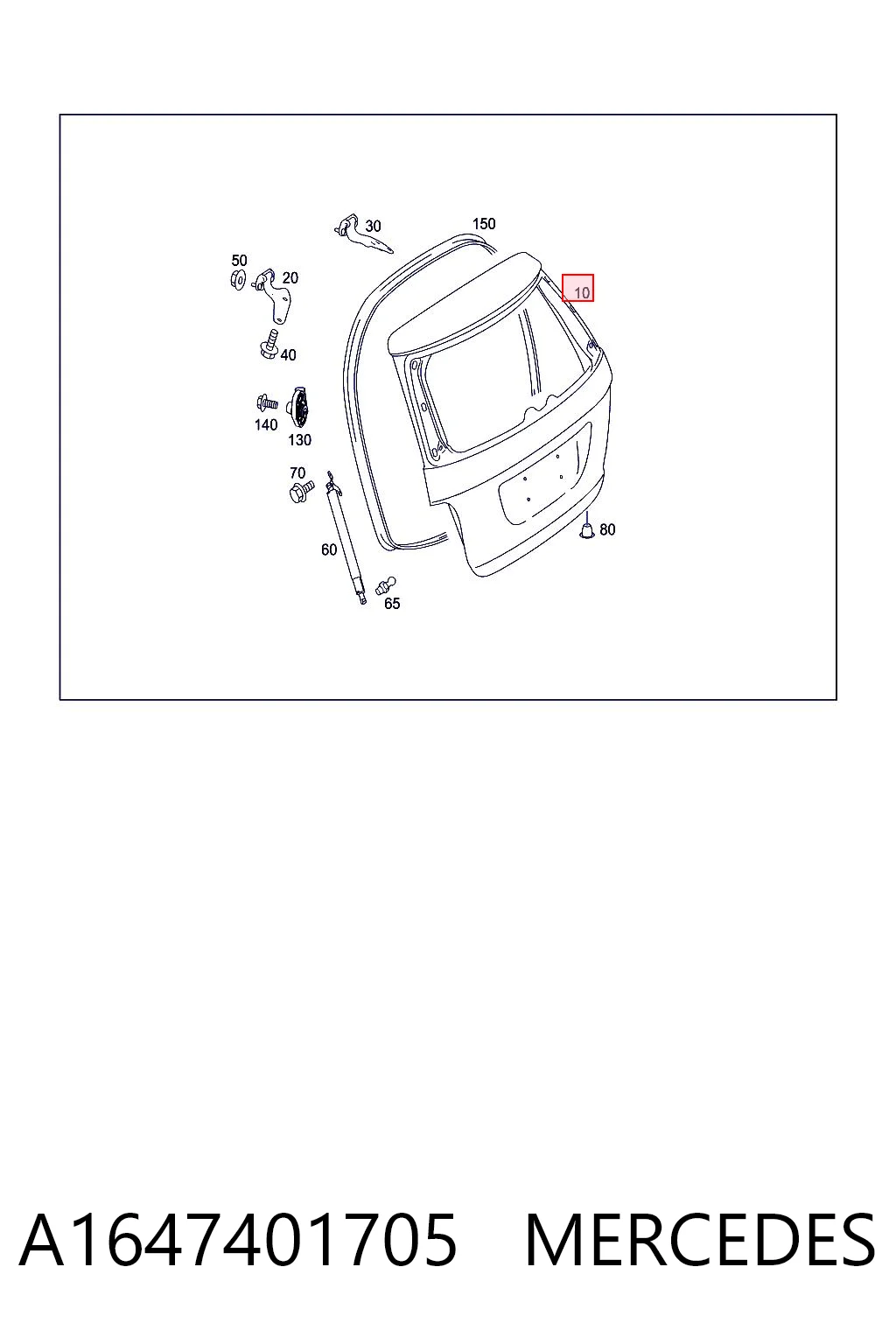 Porton trasero Mercedes GL (2006-2012)