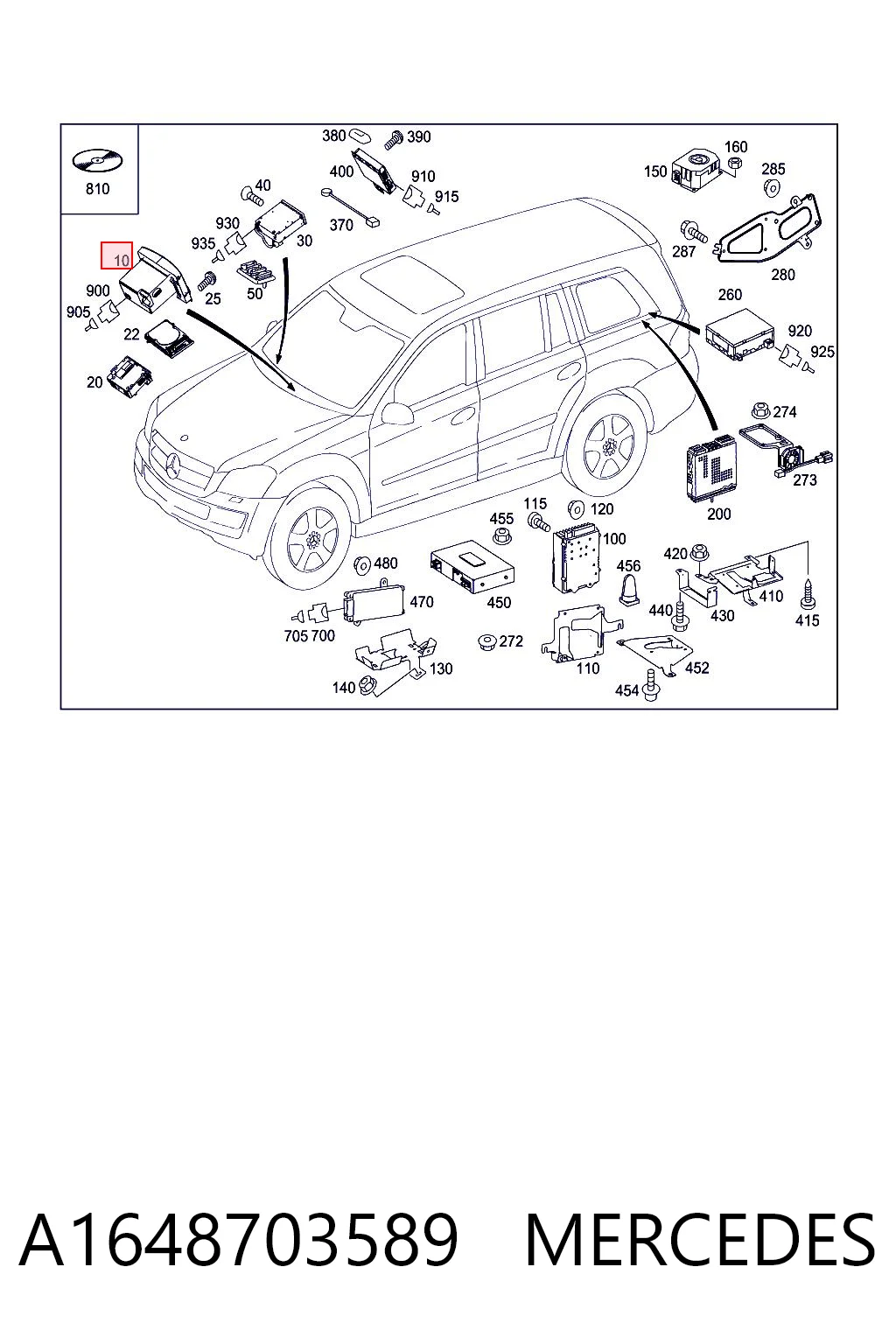 Pantalla para Mercedes GL X164