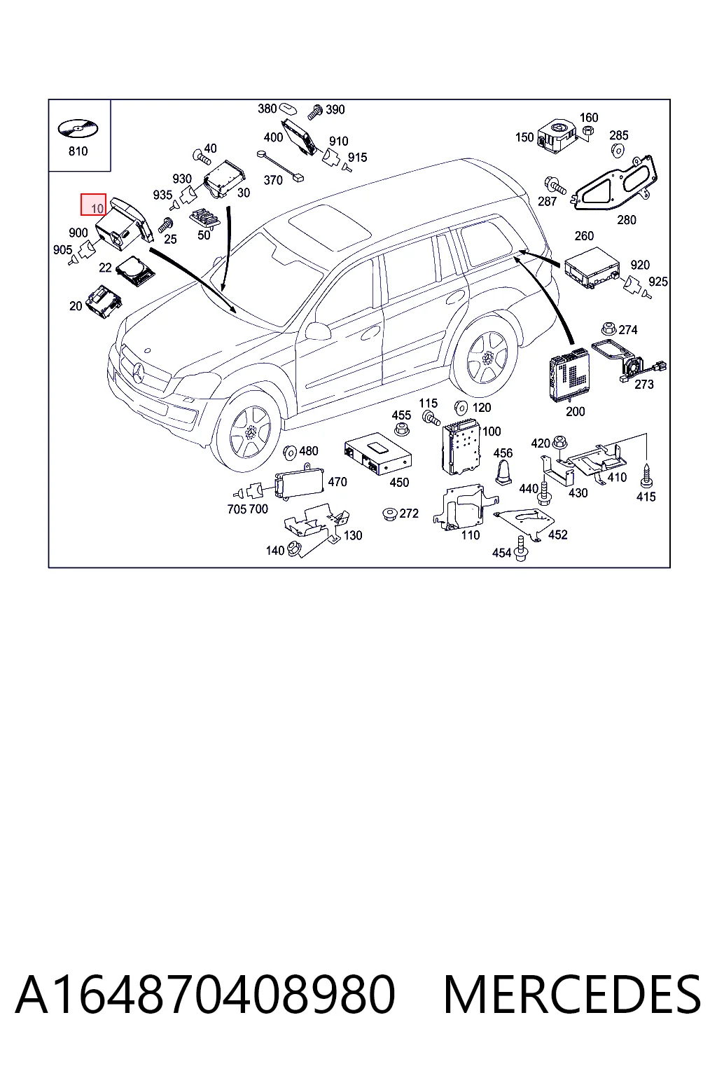 Pantalla multifunción Mercedes ML/GLE SUV (W164) (2005 - 2011) precio, desde 283,50 EUR