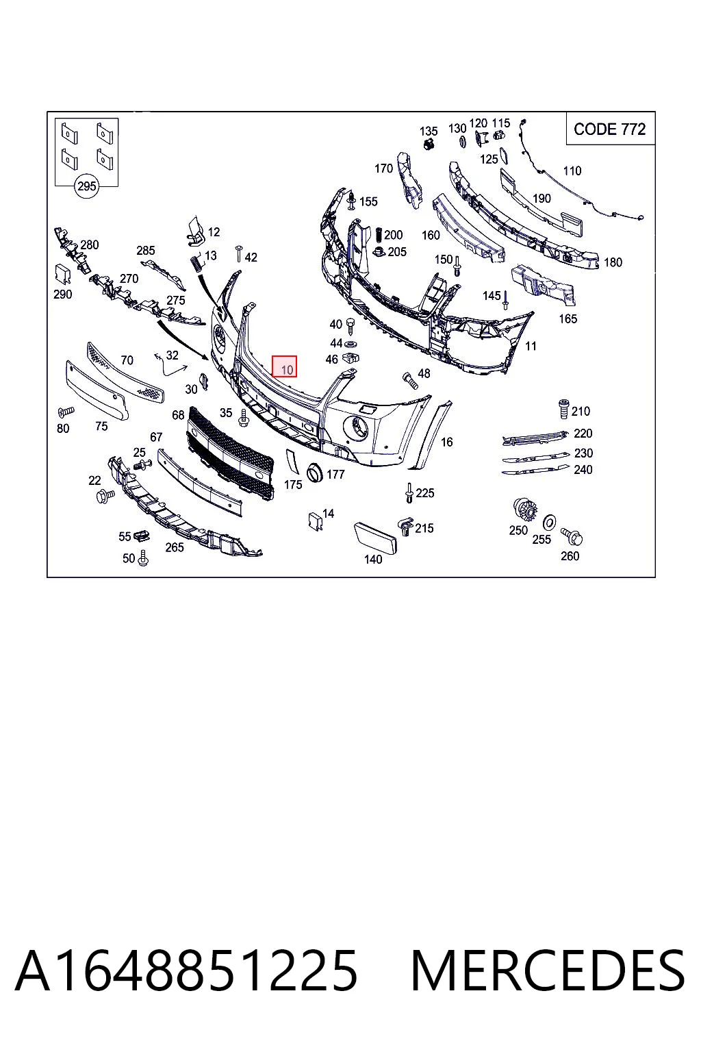 Comprar Paragolpes Mercedes ML/GLE  W164