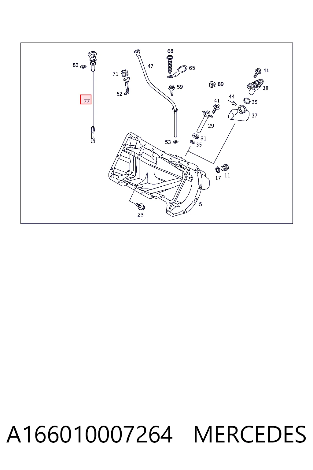 Comprar Varilla indicadora de nivel de aceite del motor Mercedes A W168 a bajo precio
