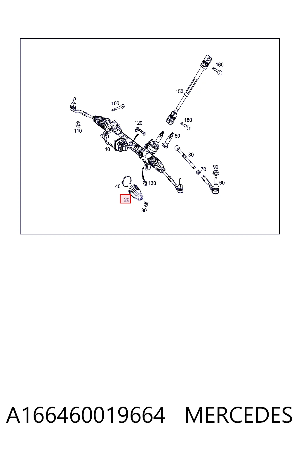 Comprar Fuelle de la cremallera de dirección Mercedes ML/GLE  W166 a bajo precio