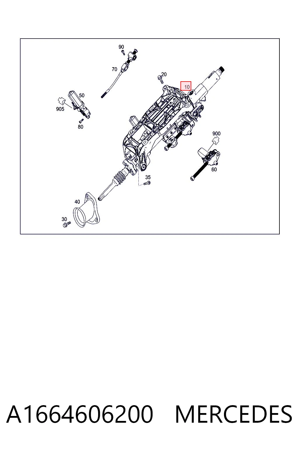 Columna de volante para Mercedes ML/GLE  W166
