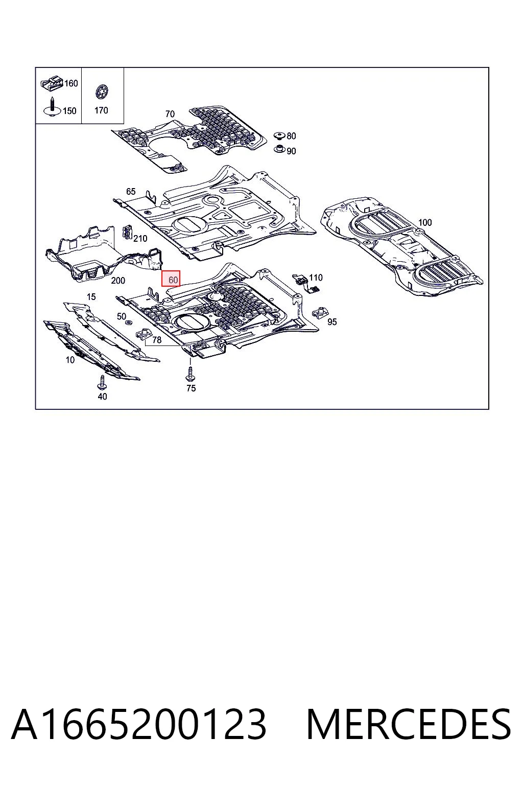 Comprar Protección de cárter Mercedes ML/GLE W166 a bajo precio