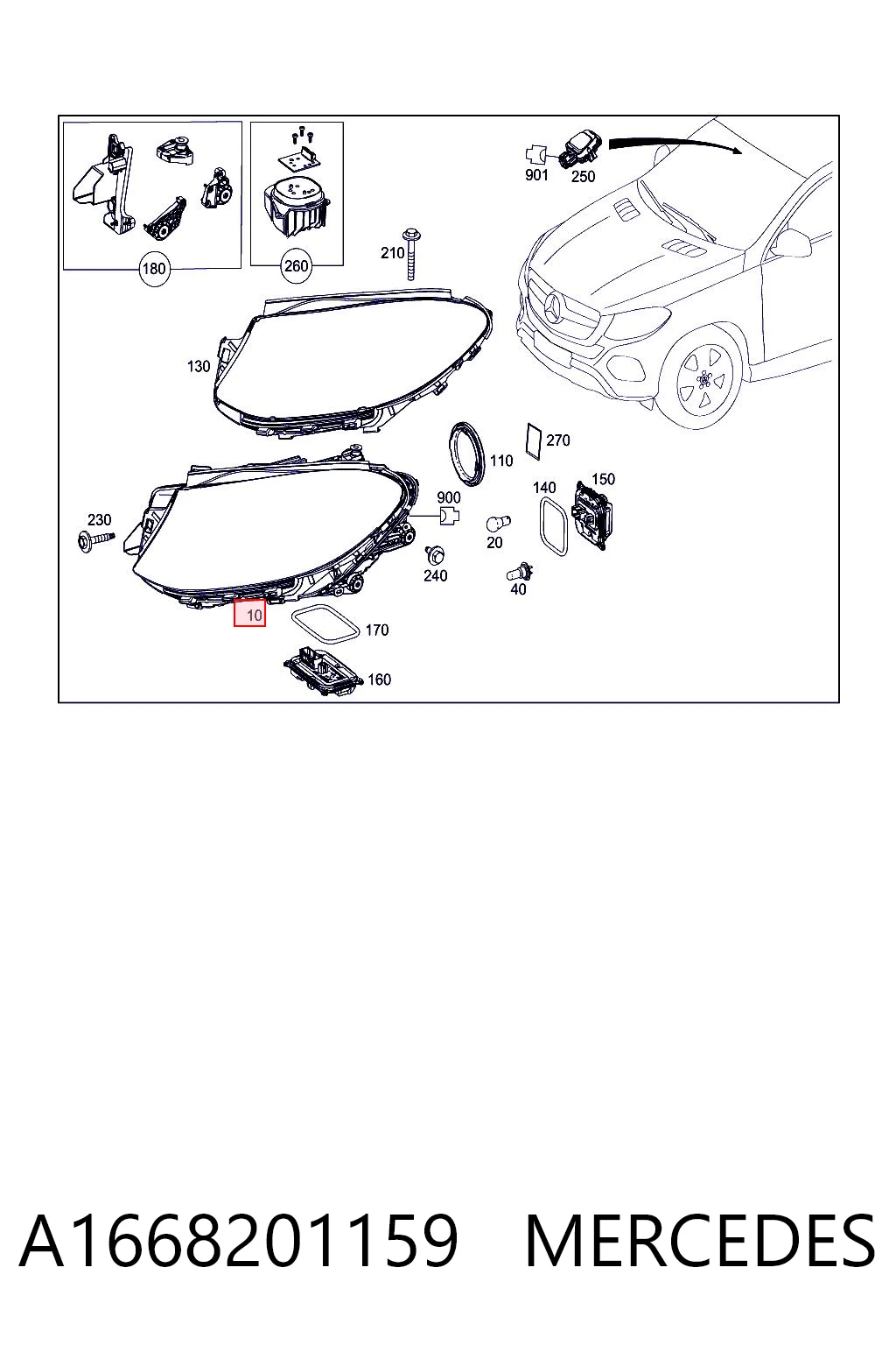 A1668201159 Mercedes Faros