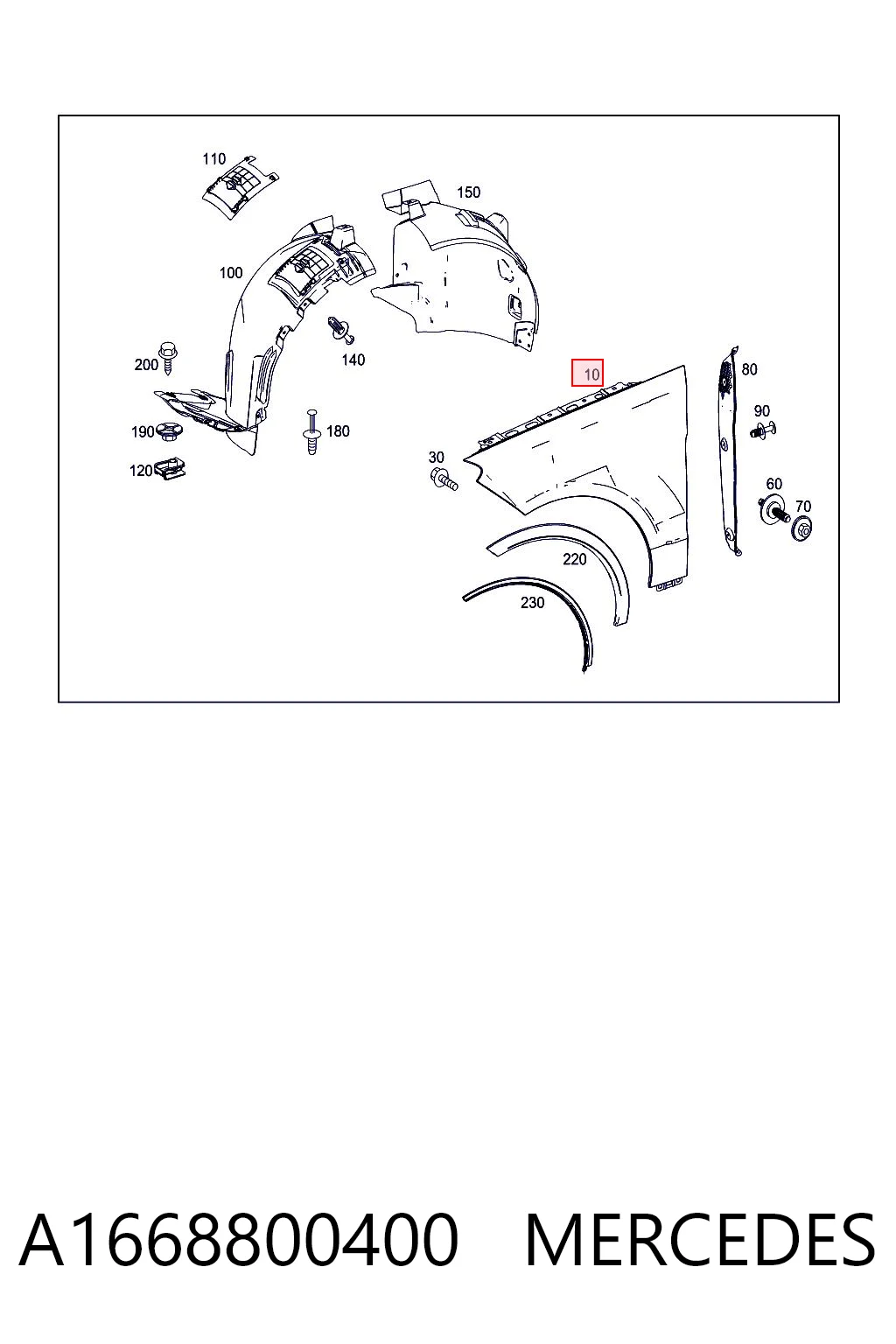 Comprar Aleta delantera izquierda Mercedes ML/GLE  W166 a bajo precio