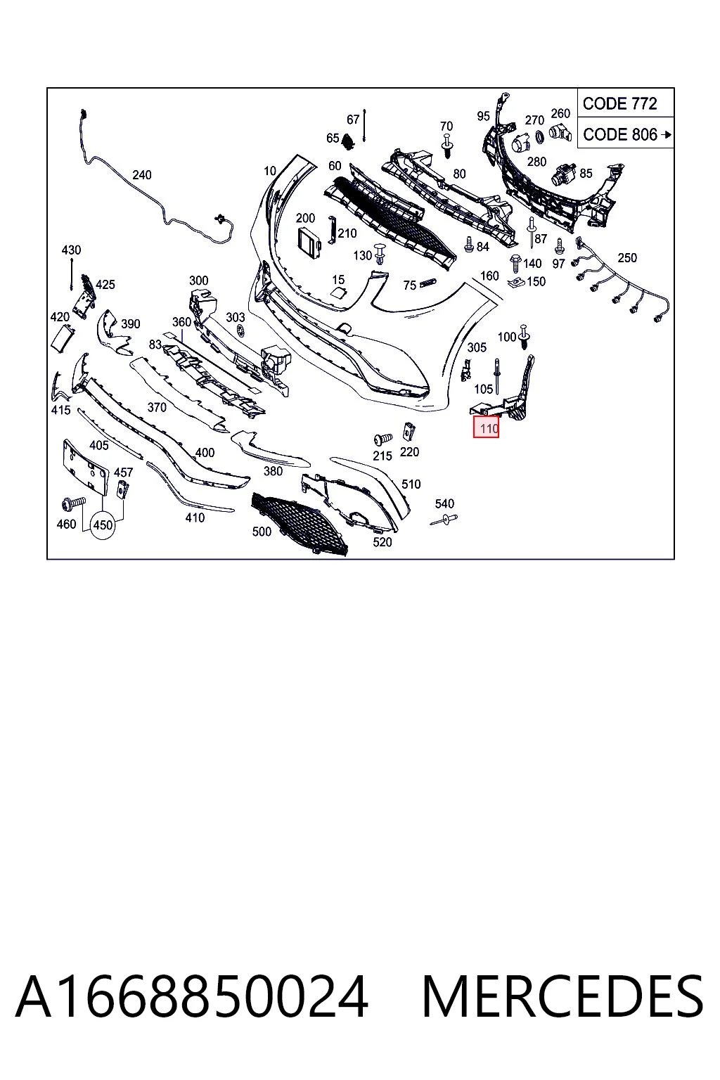 A1668850024 Mercedes