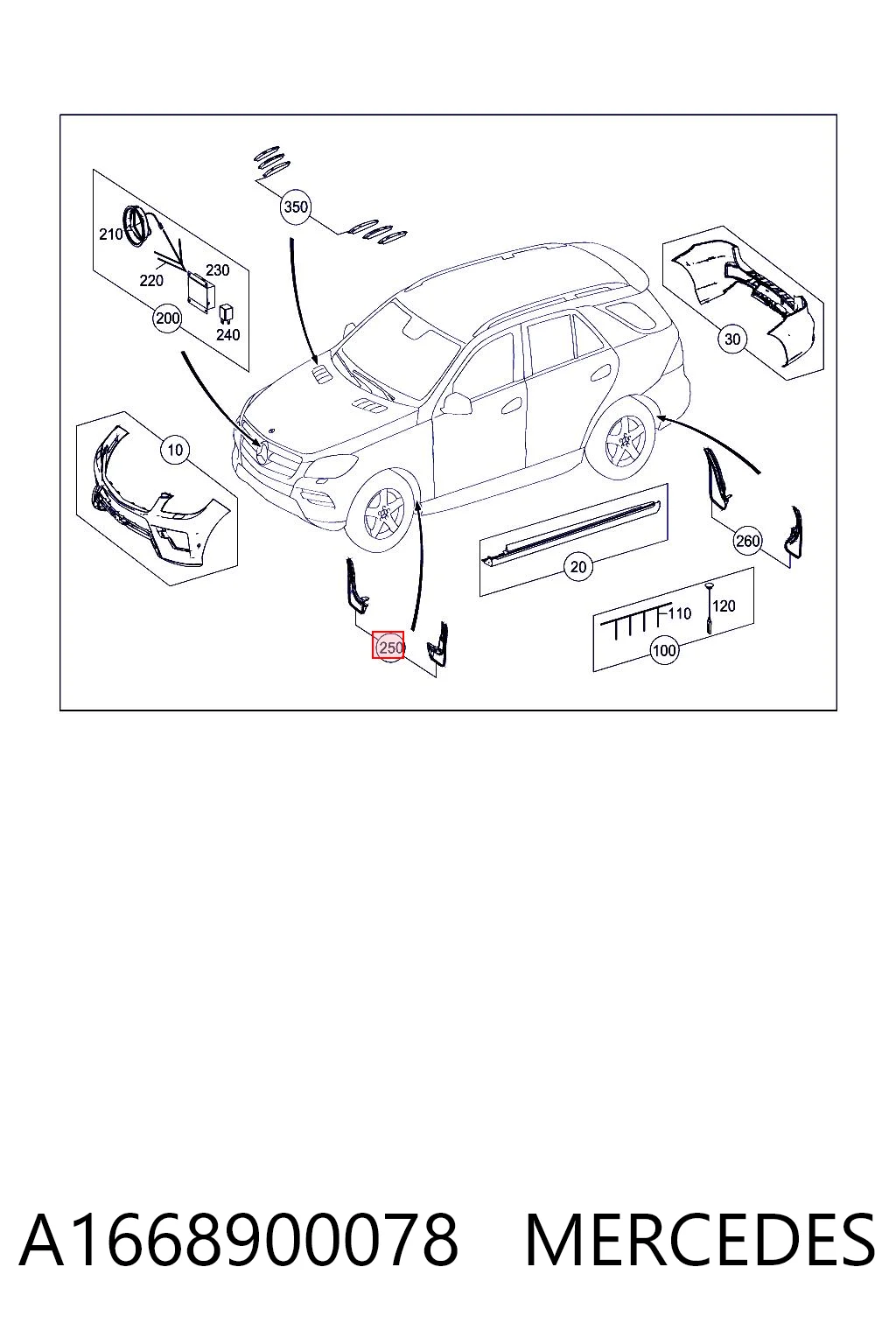Comprar Juego de faldillas delanteras Mercedes ML/GLE W166 a bajo precio