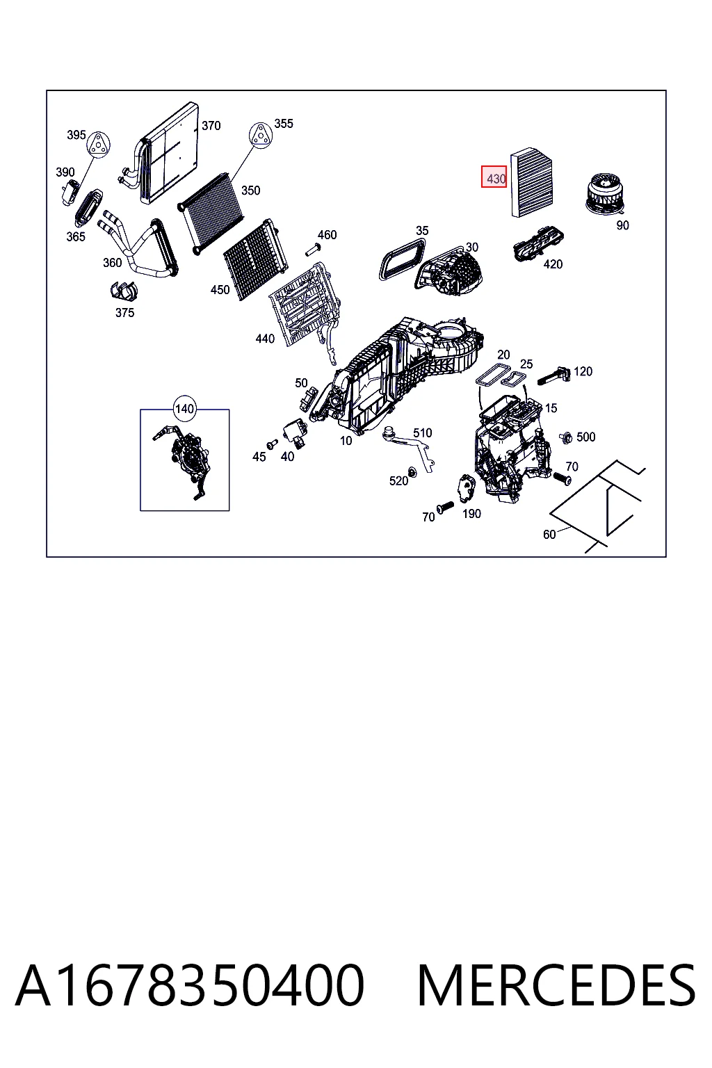 A1678350400 Mercedes Filtro antipolen