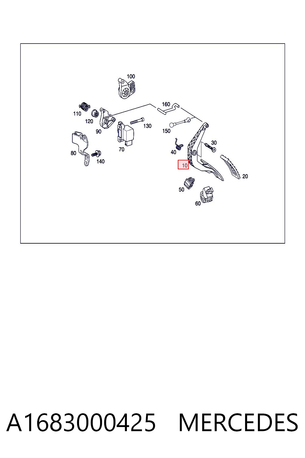 Comprar Pedal del acelerador Mercedes A  W168 a bajo precio