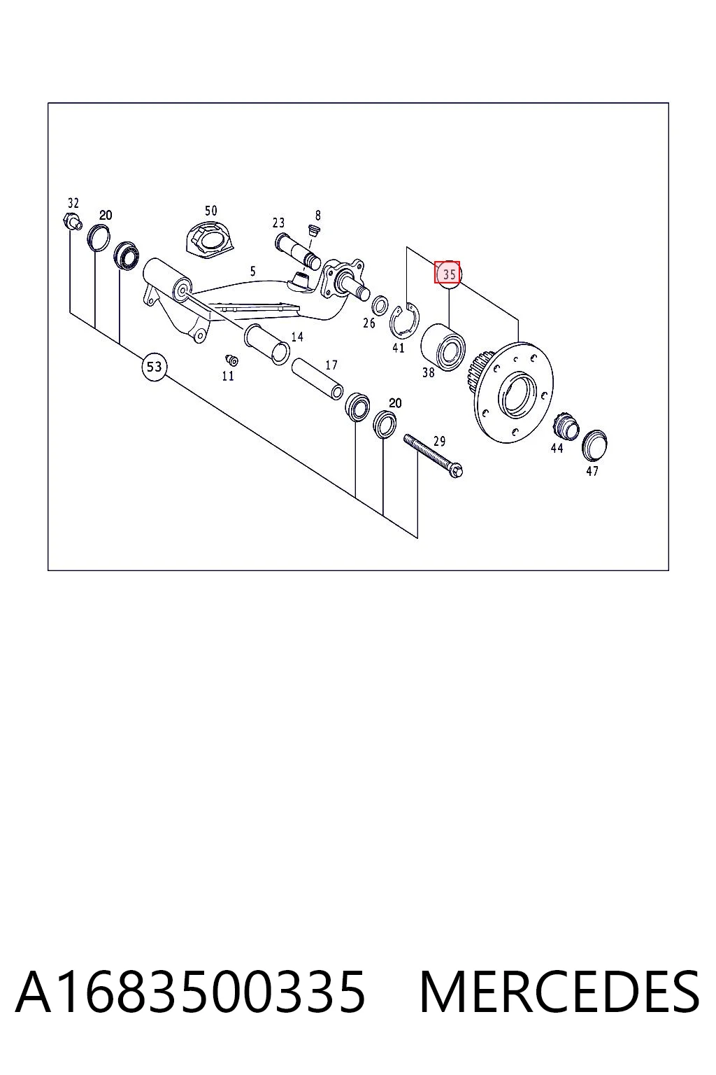 Buje para Mercedes A  (W168)