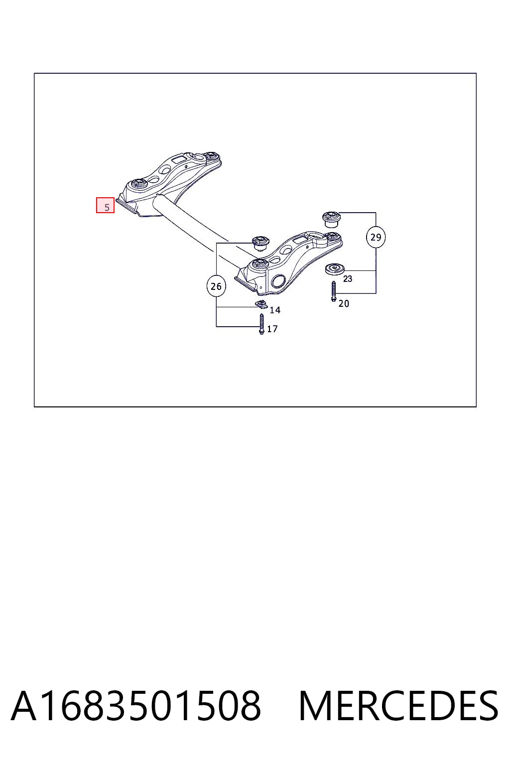 Comprar Subchasis trasero soporte motor Mercedes A  W168 a bajo precio