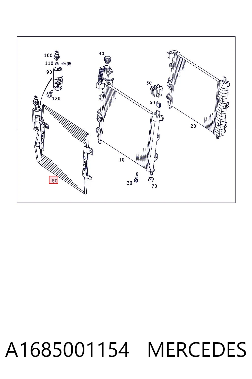 Comprar Condensador de aire acondicionado Mercedes A  W168 a bajo precio