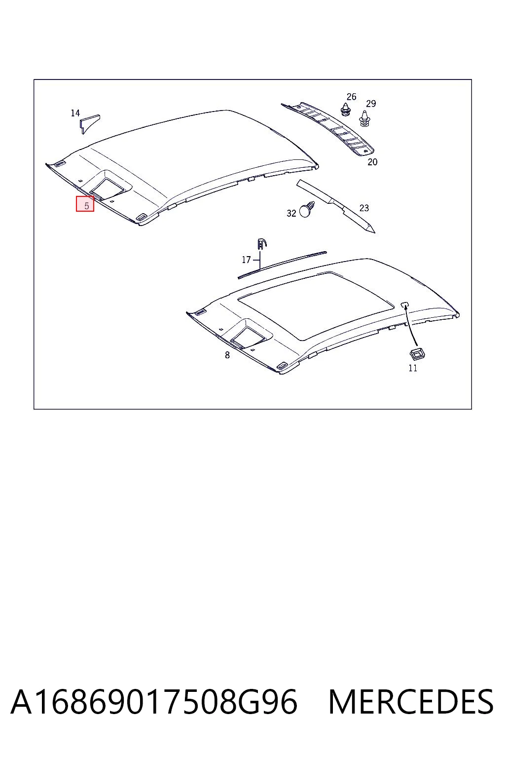 Comprar Guarnecido de techo Mercedes A  W168 a bajo precio