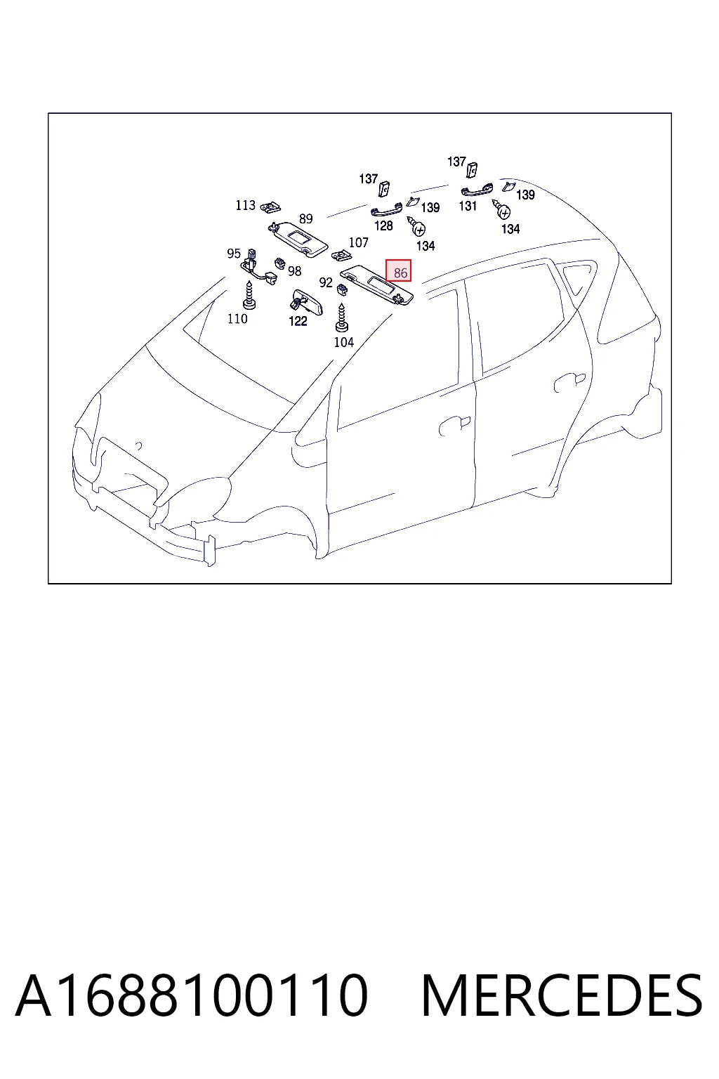 Parasol interior Mercedes A hatchback (W168) (1997 - 2004) precio, desde 39,20 EUR