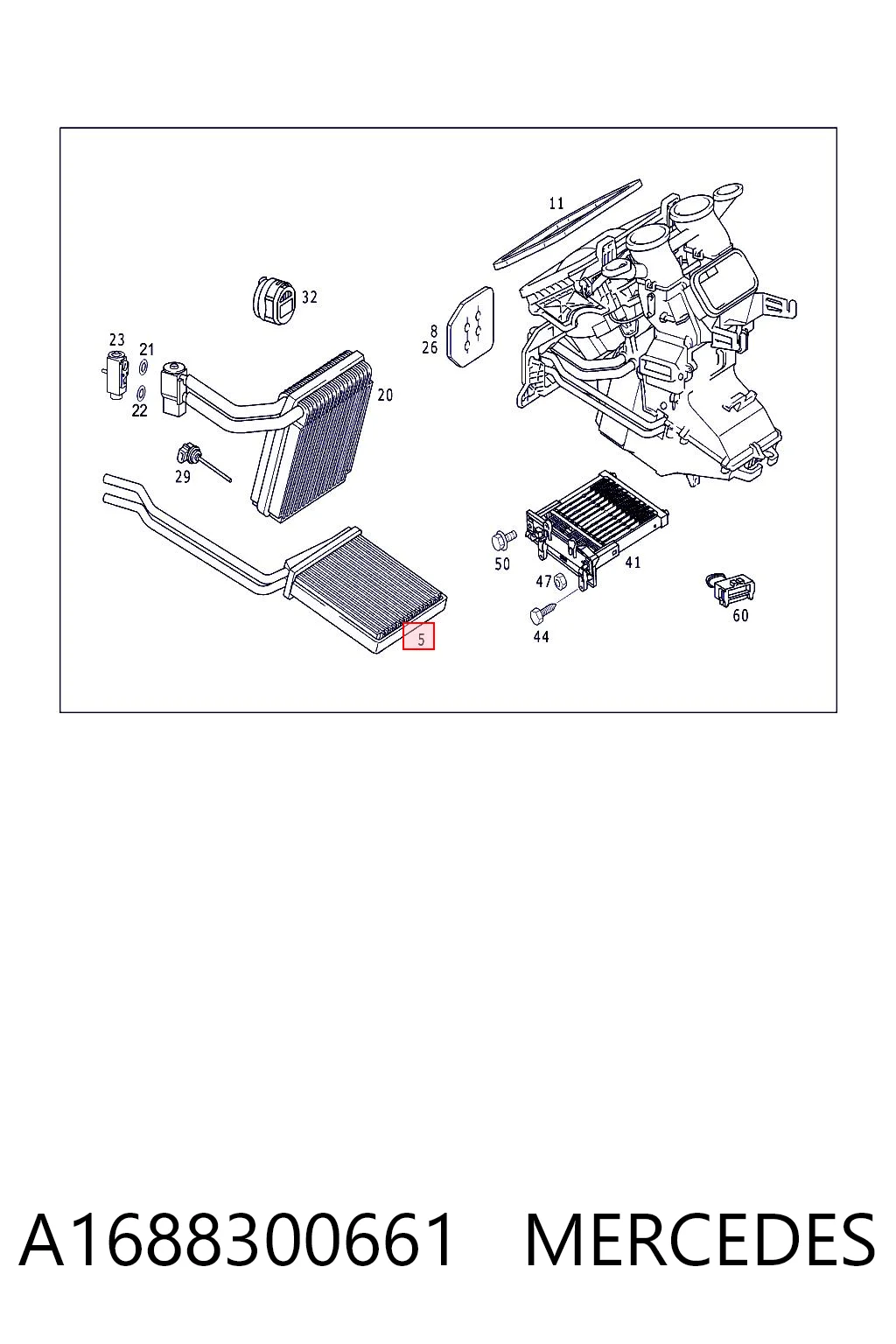 Radiador calefacción para Mercedes A W168