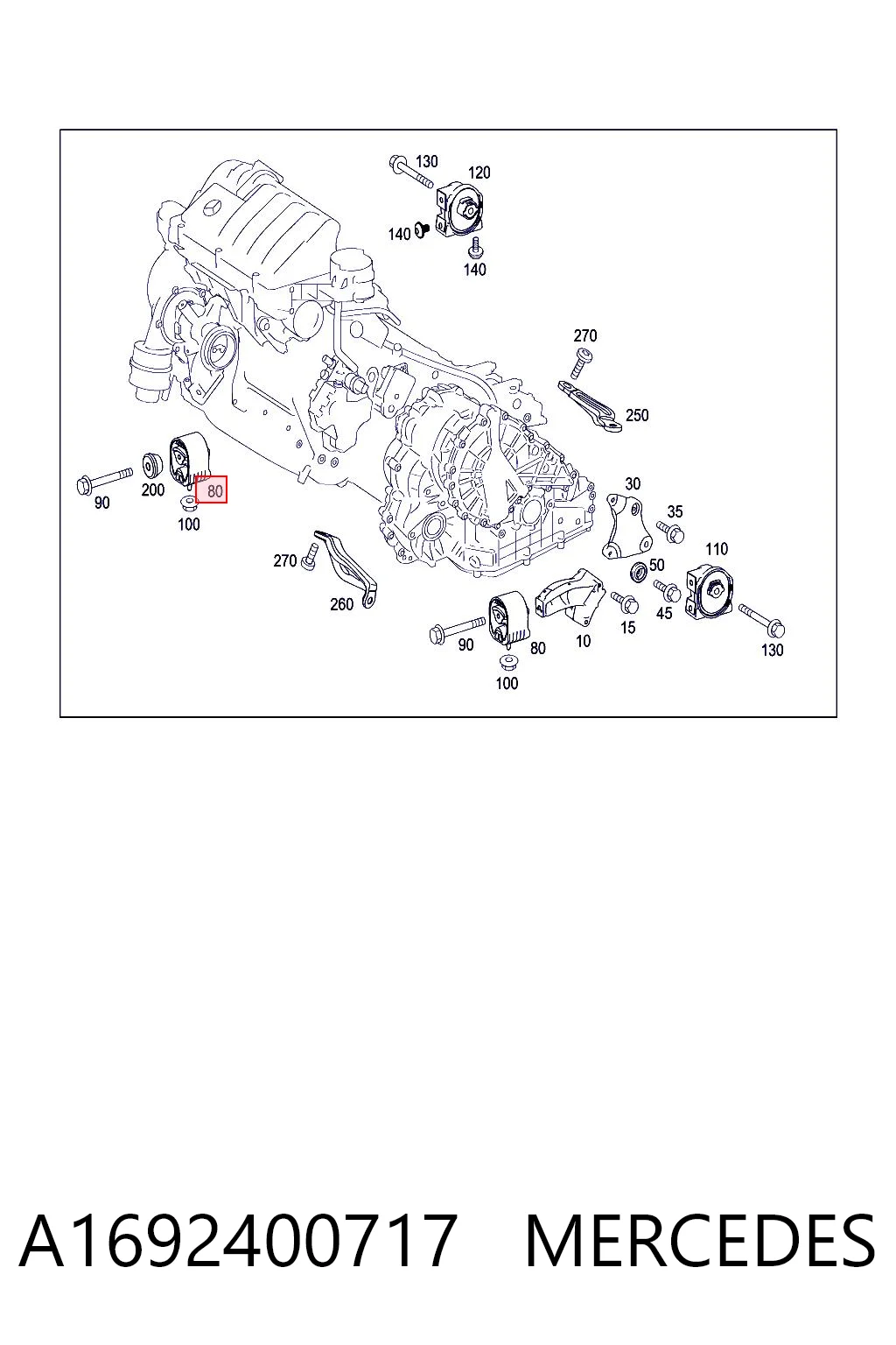 A1692400717 Mercedes Soportes de motor delantero