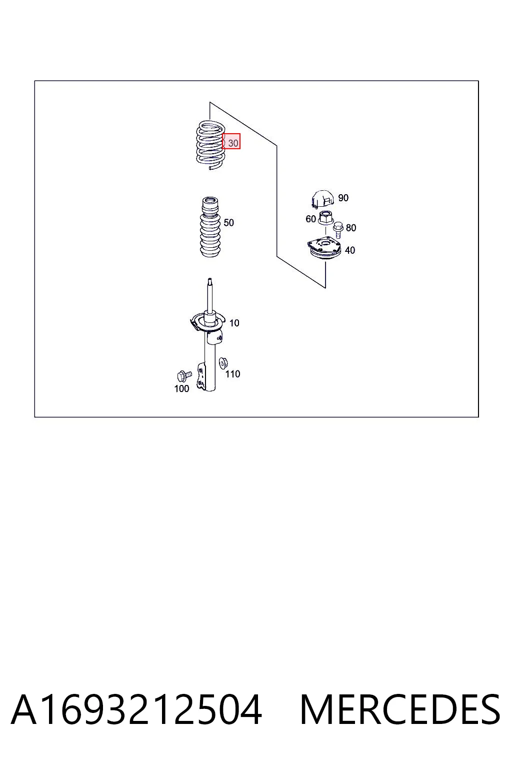 Muelle delantero A1693212504 MERCEDES