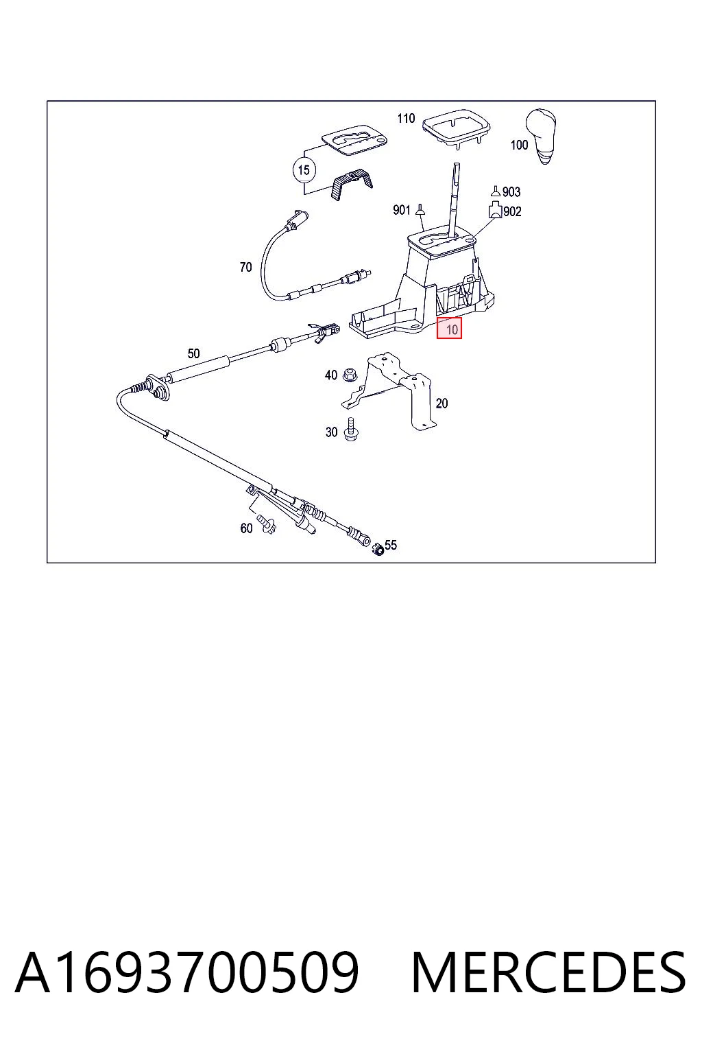 Mecanismo selector de marchas Mercedes B monovolumen (W245) (2005 - 2011) precio, desde 69,70 EUR