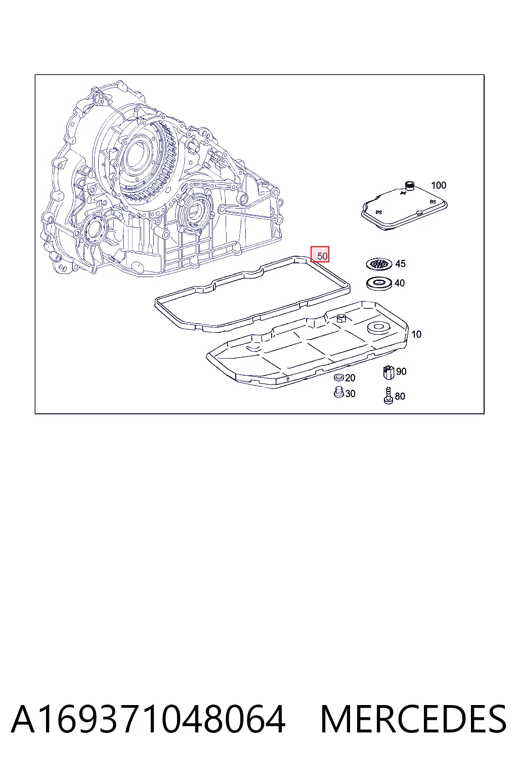 Comprar Junta del cárter de aceite de la caja de cambios Mercedes B  W245 a bajo precio