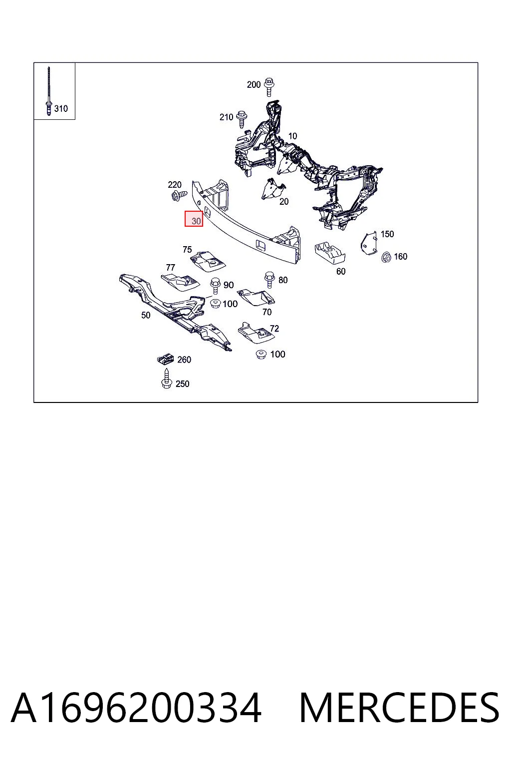 Comprar Refuerzo de parachoques delantero Mercedes A  W169 a bajo precio