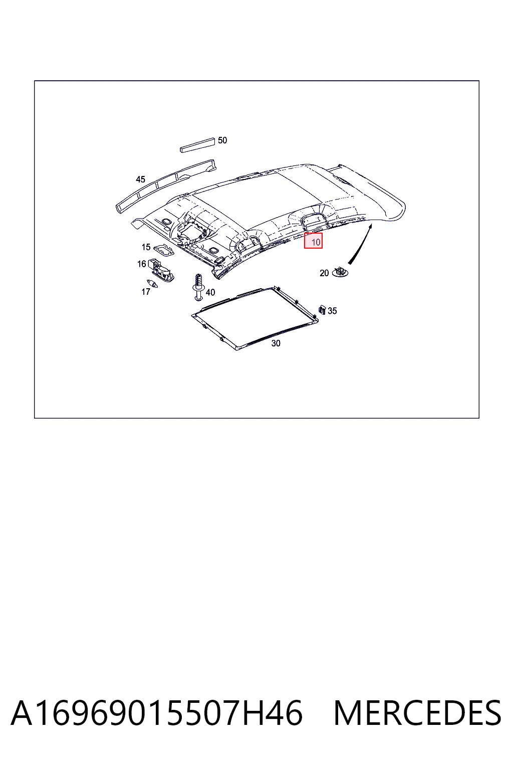 Comprar Guarnecido de techo Mercedes B  W245 a bajo precio