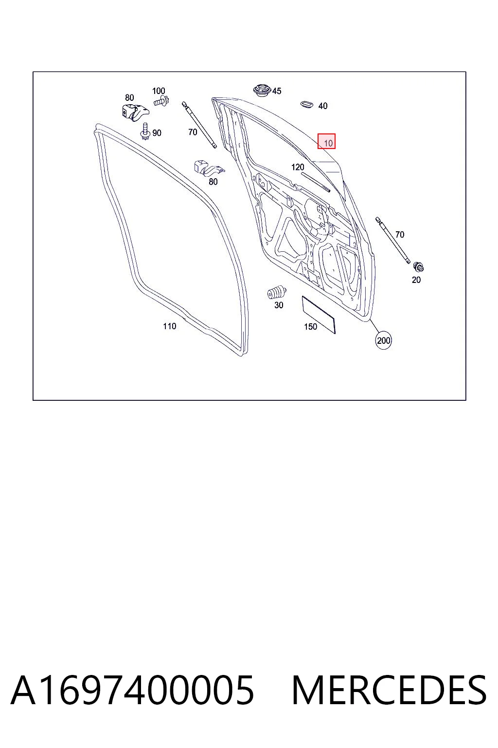 Puertas traseras Mercedes A hatchback (W169) (2004 - 2012) precio, desde 249,74 EUR