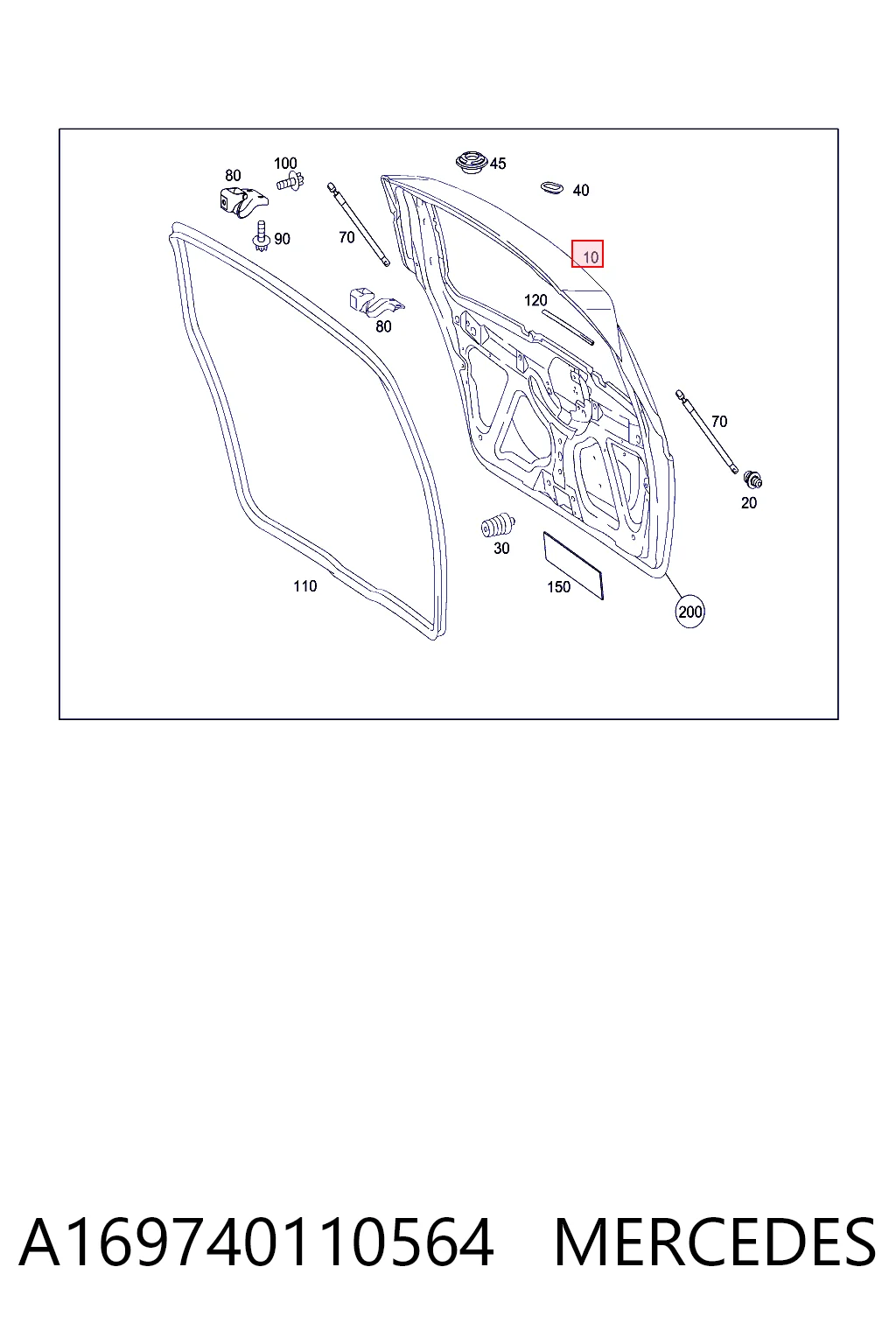 Comprar Puerta trasera Mercedes A  W169