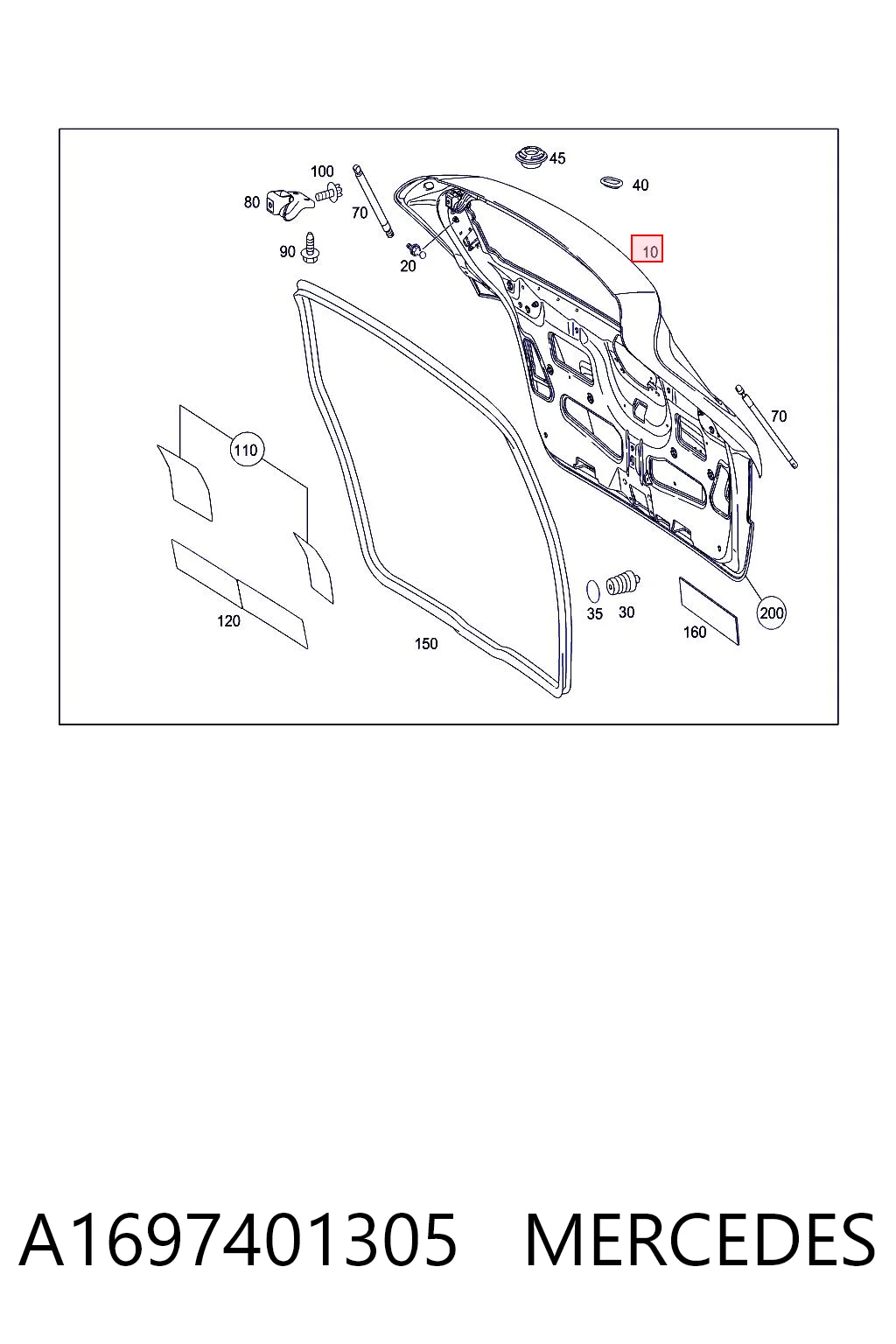 Comprar Puerta trasera Mercedes B  W245