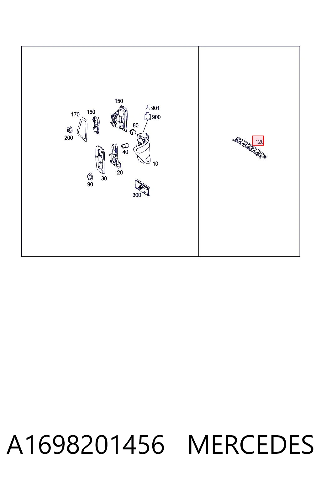Luz de freno adicional Mercedes B  (W245)