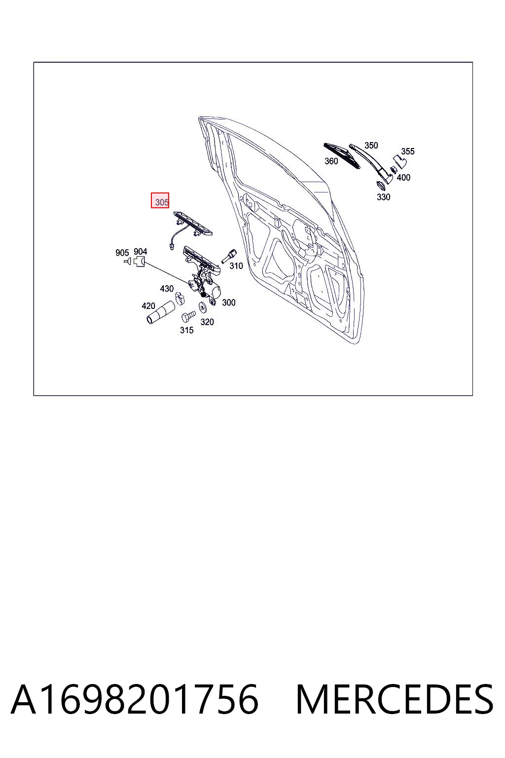 Luz de freno adicional Mercedes A  (W169)