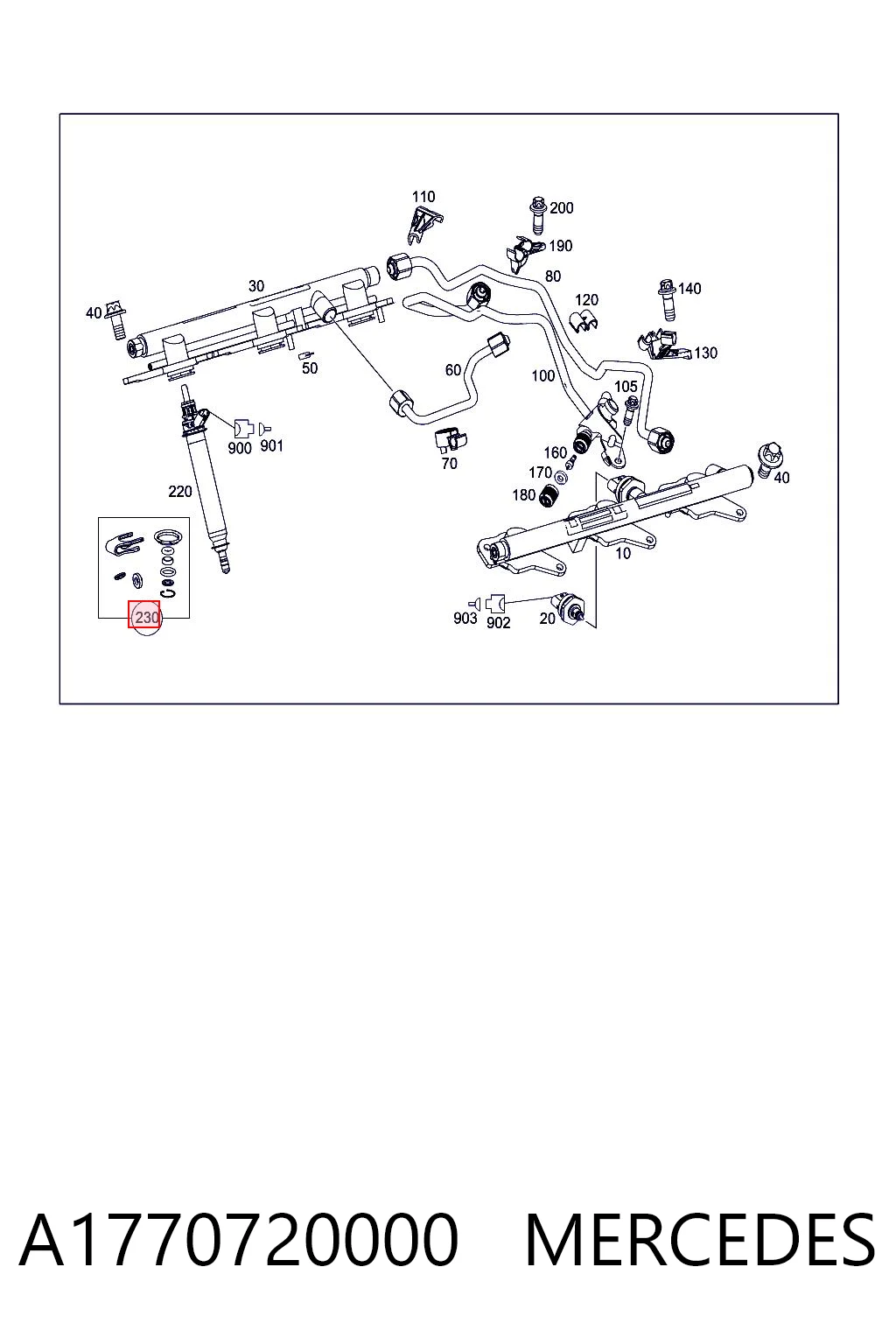 Kit de reparación de inyectores Mercedes E 