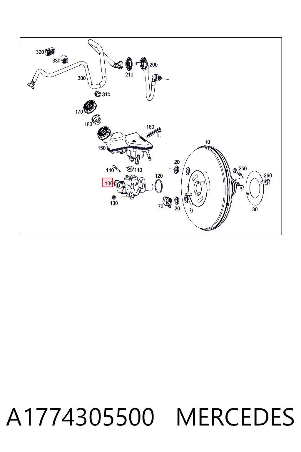 Comprar Cilindro principal de freno Mercedes A  W177 a bajo precio