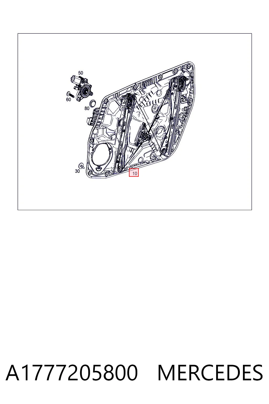 Comprar Mecanismo de elevalunas de la puerta delantera derecha Mercedes A  W177 a bajo precio