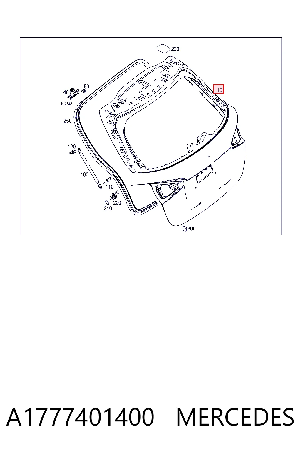 Comprar Puerta trasera del maletero (portón trasero) Mercedes A  W177 a bajo precio
