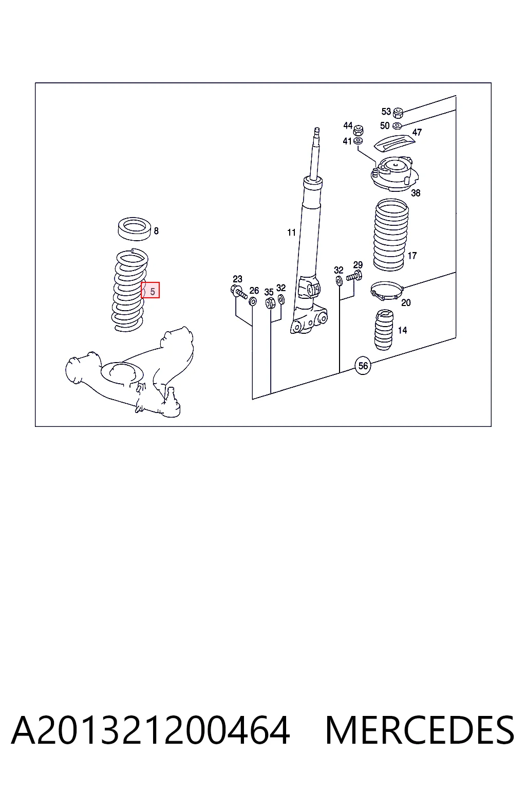 Muelles delantero para Mercedes C  (W201)