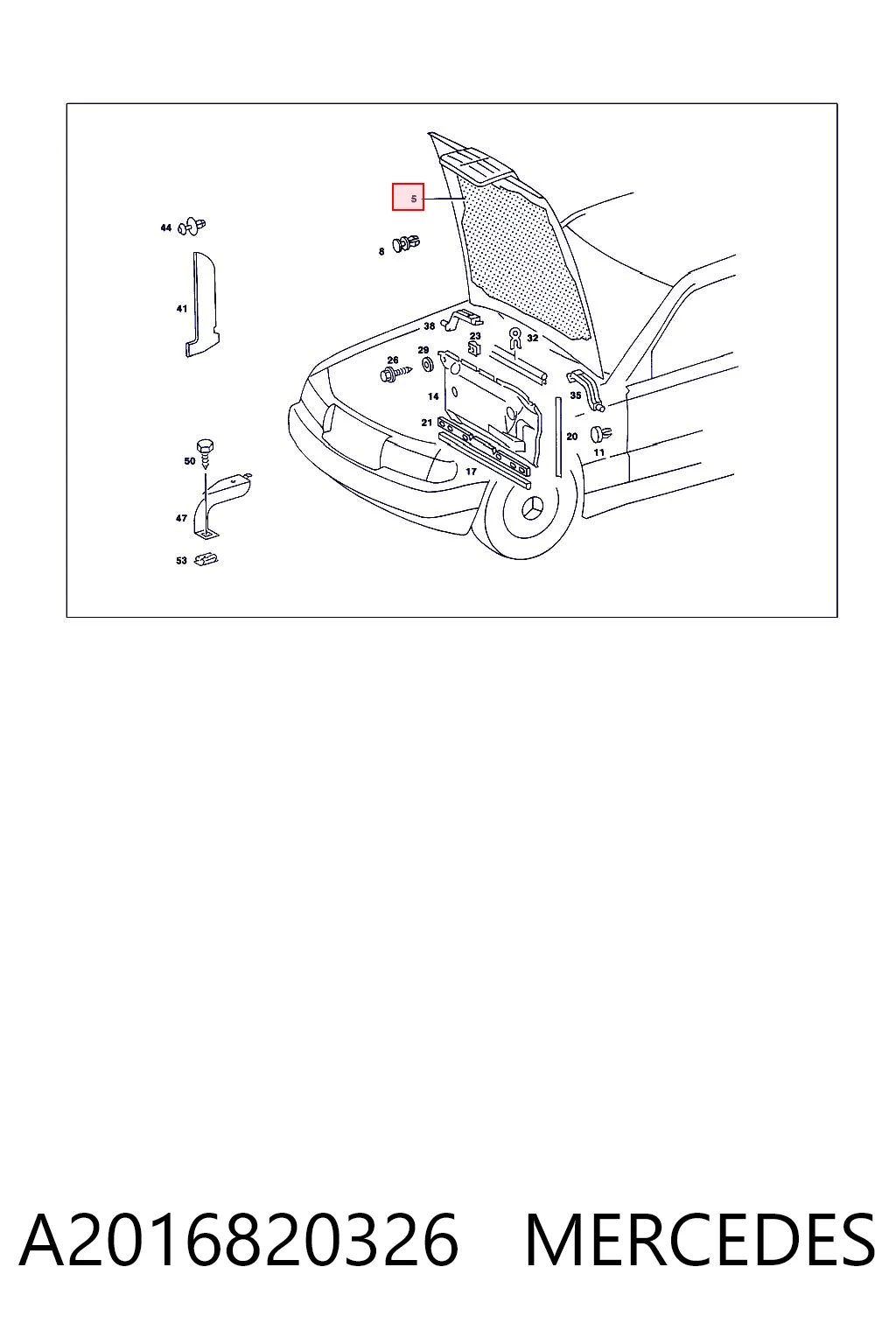 Comprar Aislamiento acústico del capó Mercedes C  W201 a bajo precio
