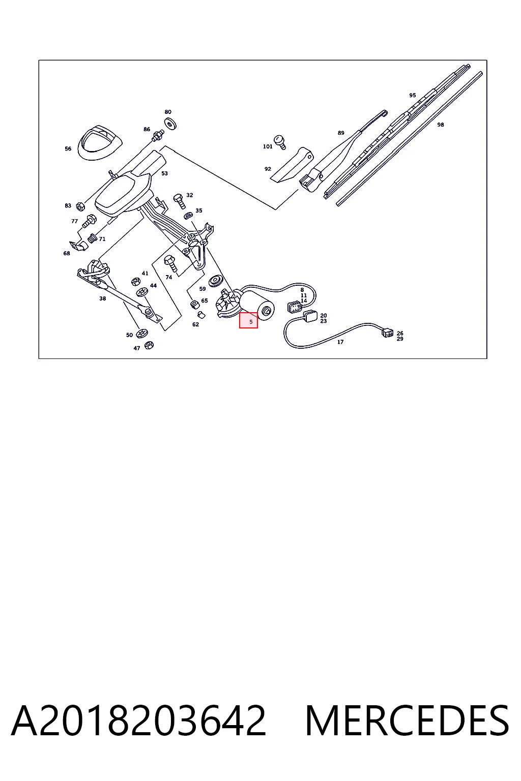  Motor limpiaparabrisas Mercedes C 