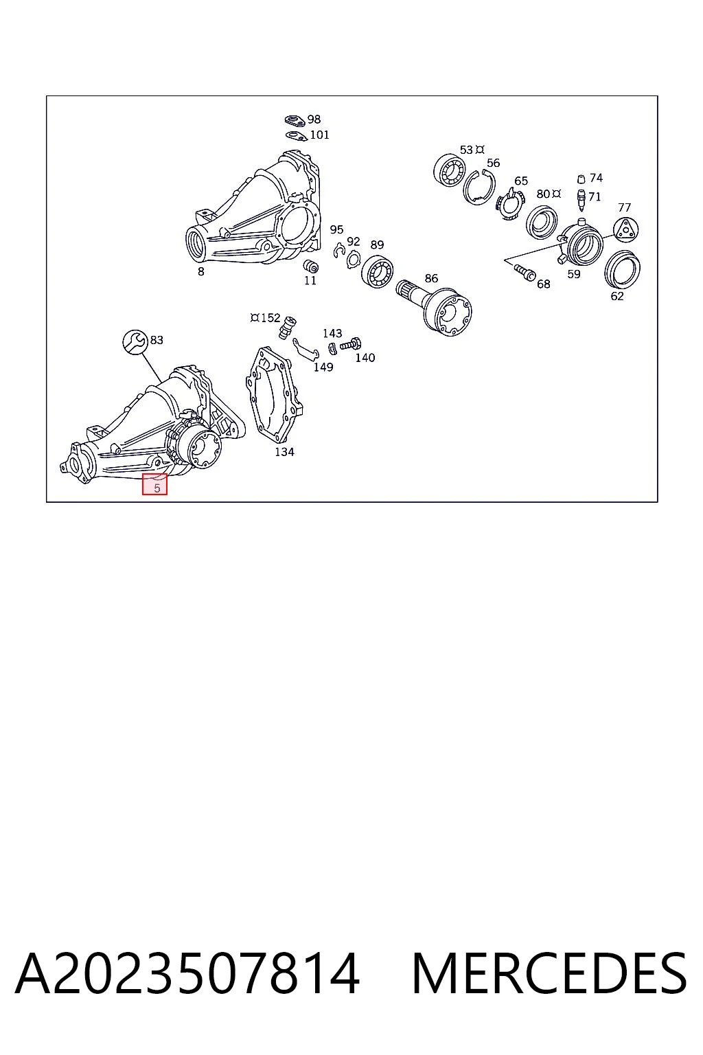 Grupo trasero A2023507814 MERCEDES