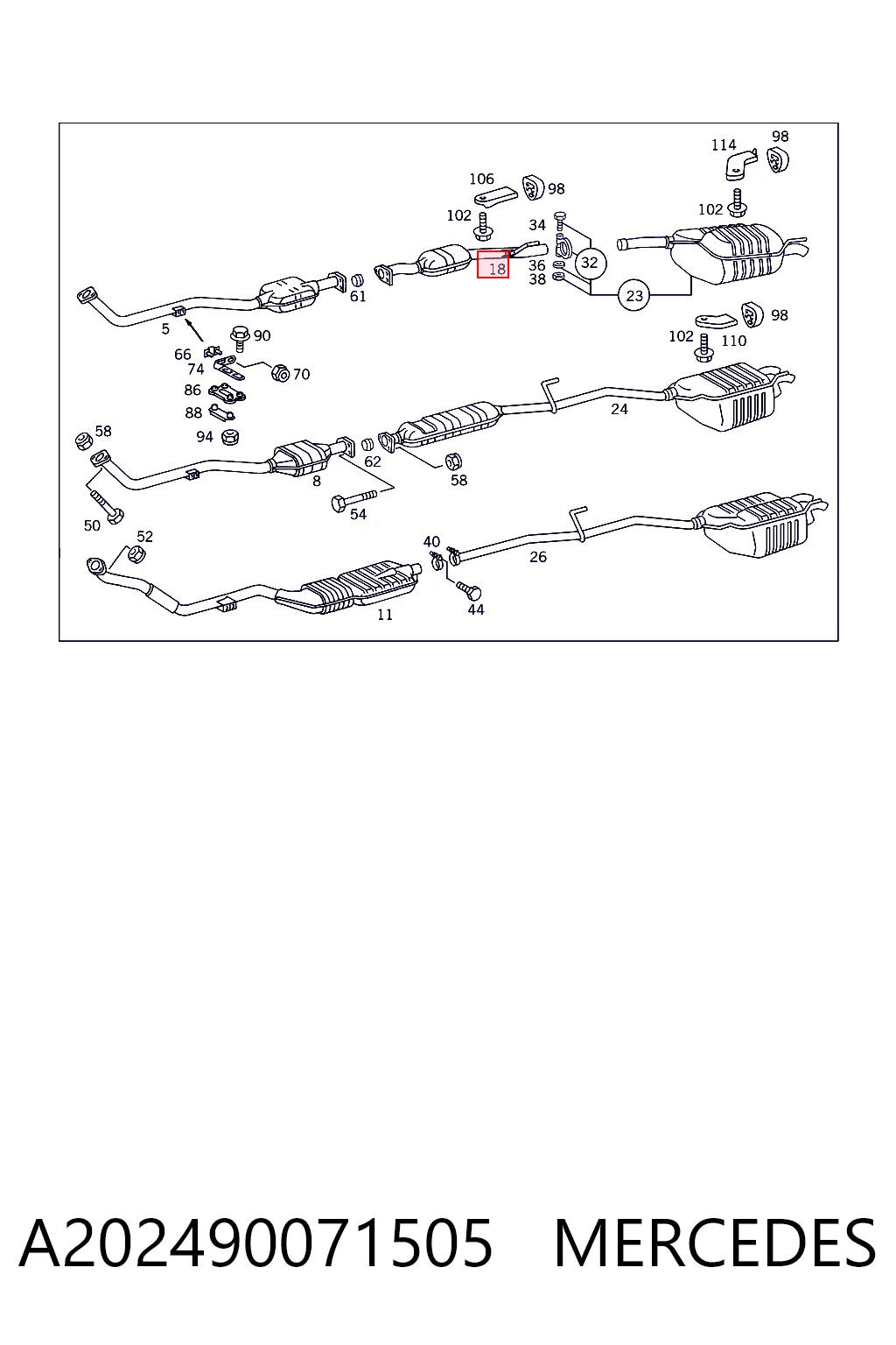 Silenciador trasero Mercedes C familiar (S202) (1996 - 2001) precio, desde 104,86 EUR