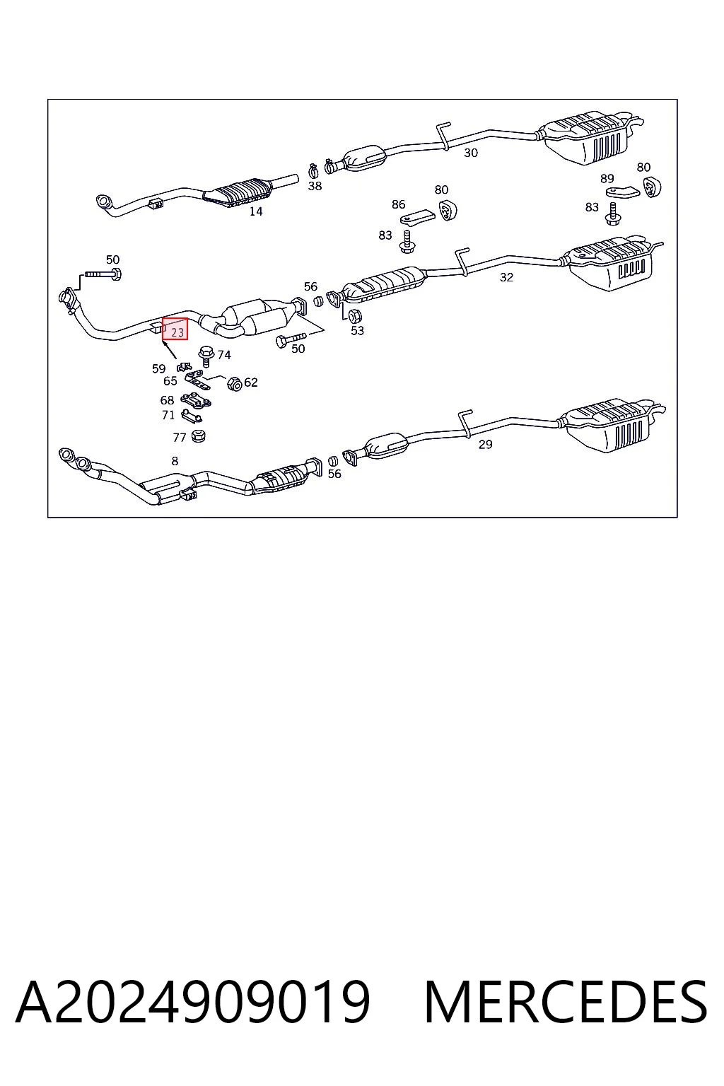 Comprar Silenciador delantero Mercedes CLK  C208