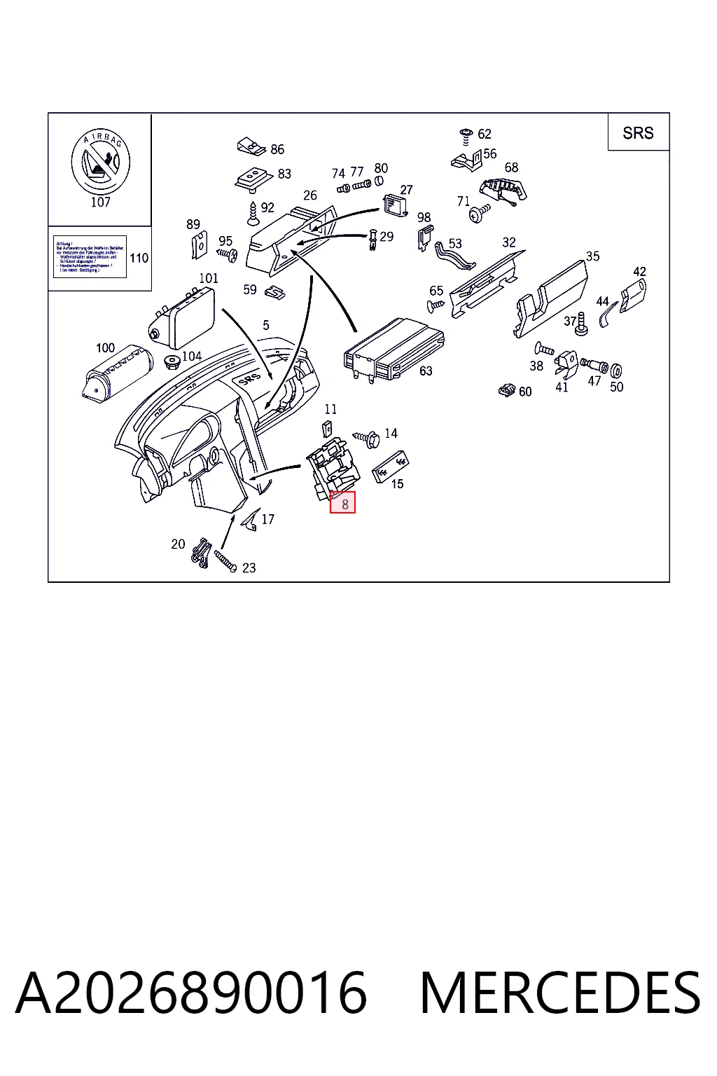 A2026890016 Mercedes