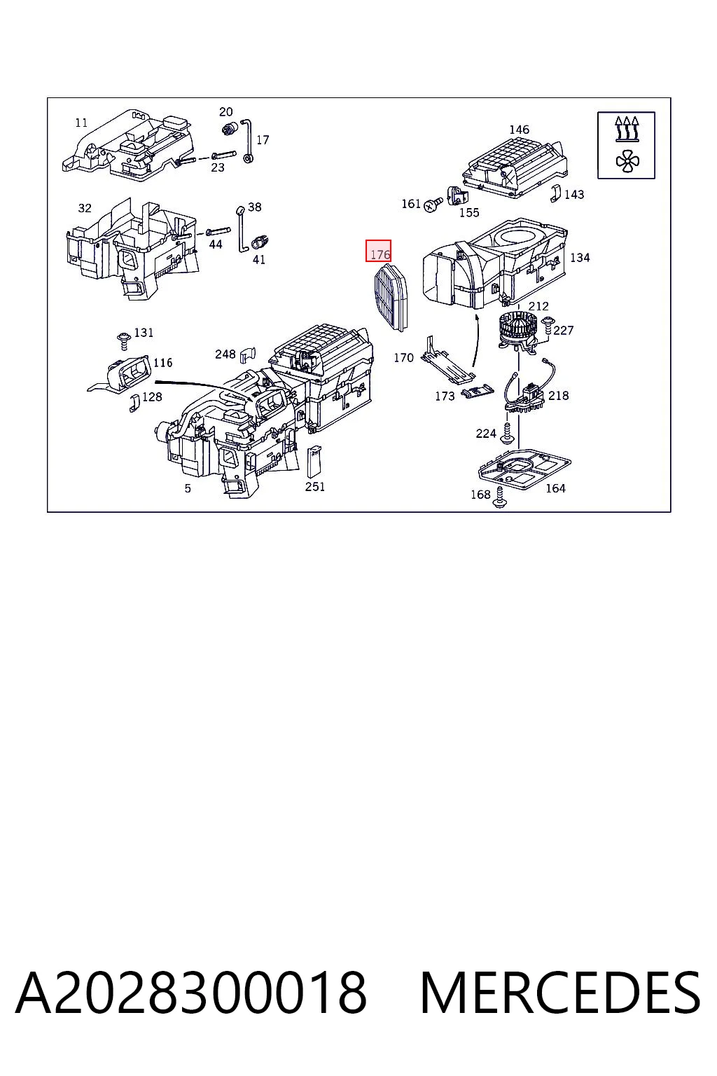 A2028300018 Mercedes Filtro antipolen
