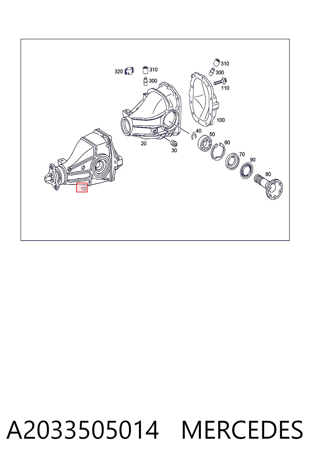 Grupo trasero A2033505014 MERCEDES